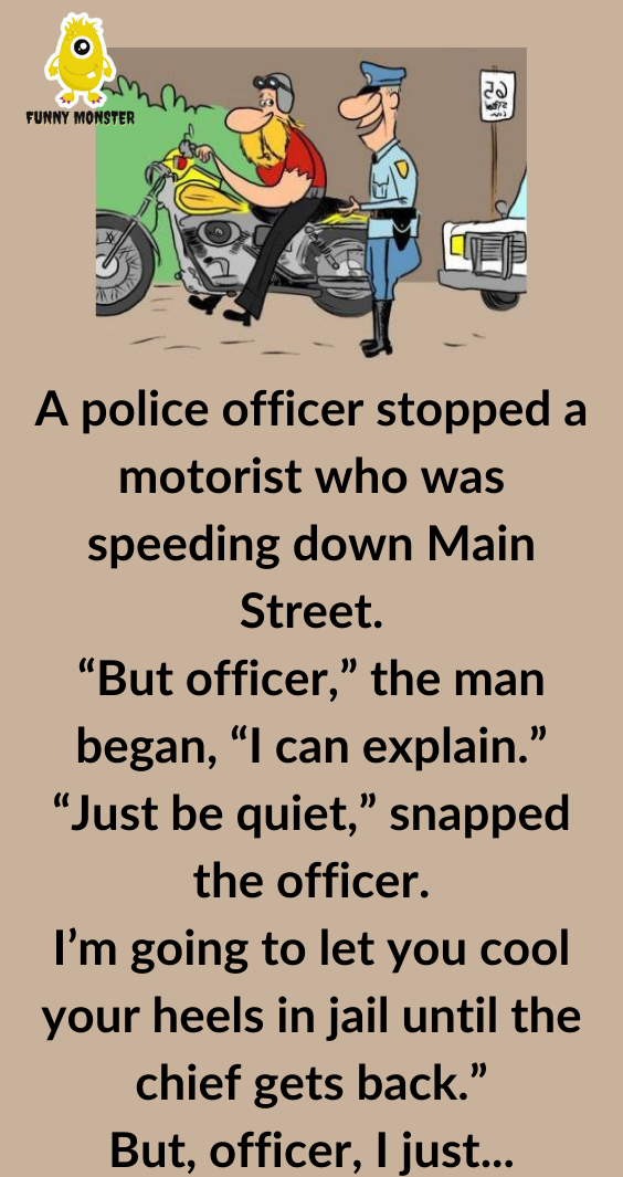 A Police Officer Stopped A Motorist - Funny Monster